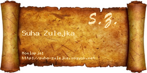 Suha Zulejka névjegykártya